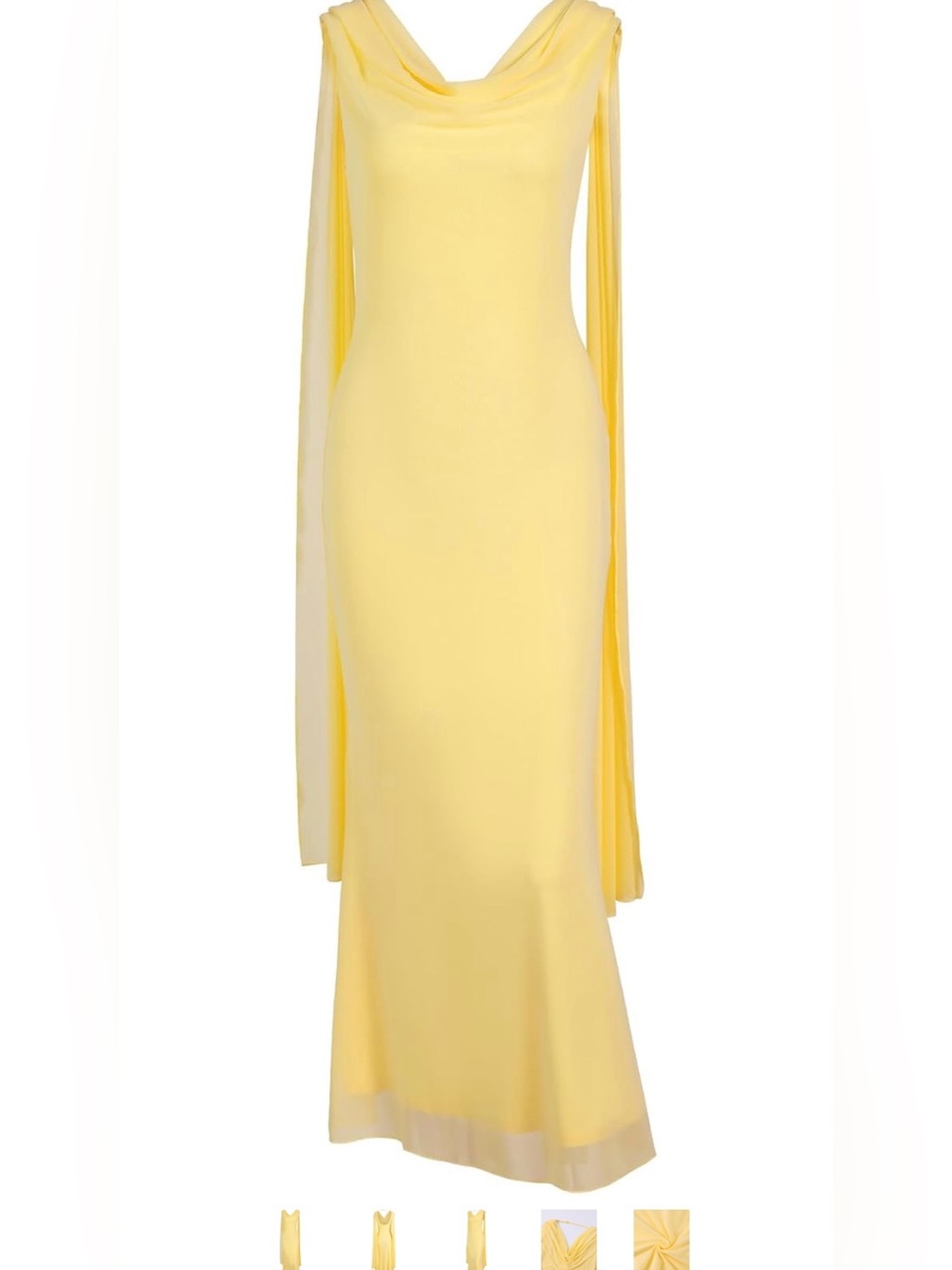Elegant Yellow Evening Gown